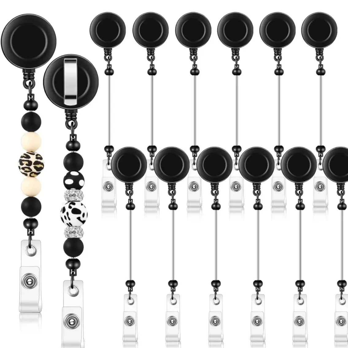 1 beaded Badge Reel