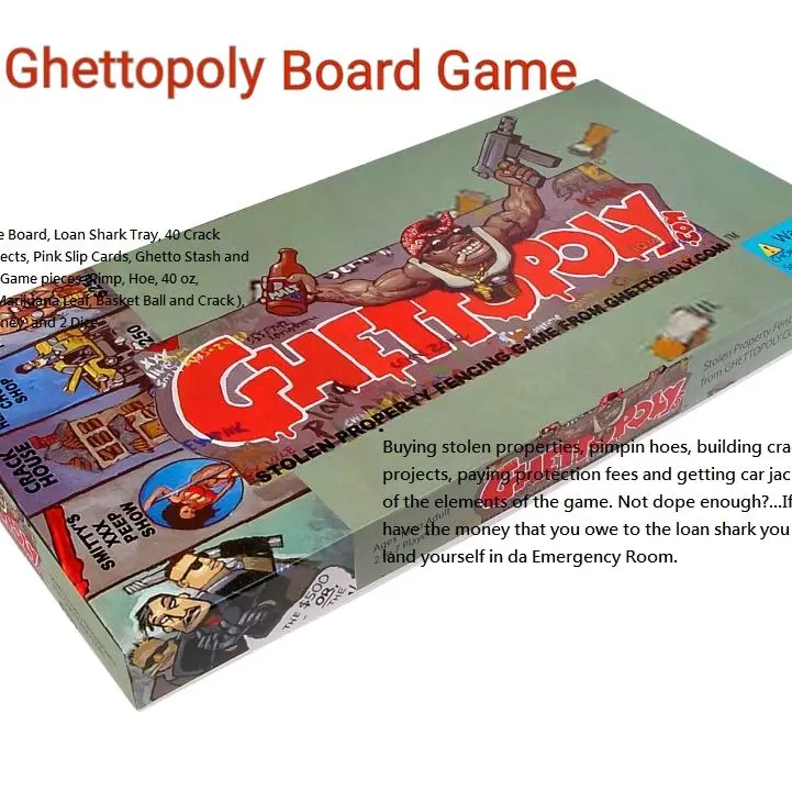 Ghettopoly Board Game (Ultra Rare) New, Still Shrink Wrapped