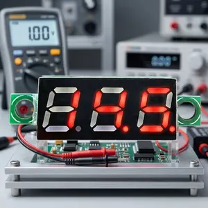 Portable Digital Multimeter with High-Brightness LED Display, Auto Battery Analyzer, Multi-Functional Tool for Electronics Repair & Diy projects, Precision Voltage Tester for Car Diagnostics & Maintenance