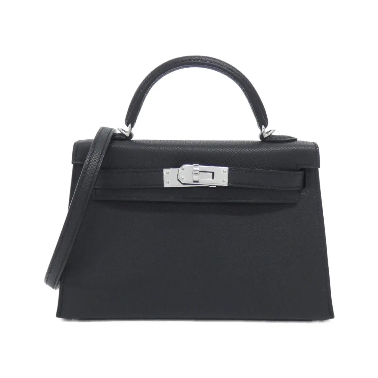 Pre-owned HERMÈS Calfskin Shoulder Bags Hermes Mini Kelly2 Epsom handbag