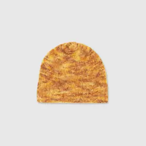 Lost Files Yellow Mohair Beanie
