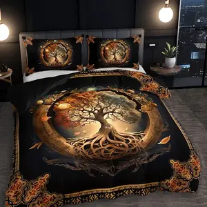 3-Piece Bedding Set with Zipper Design, Decorative Bedding Set, Duvet Cover & 2 Pillowcases, Comfortable & Stylish Bedroom Essentials