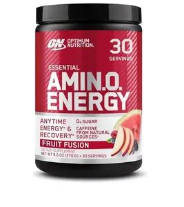 Optimum Nutrition Essential Amino Energy 30 Servings Fruit Fusion 100mg caffeine & 5g Amino Acids for Energy & Muscle Recovery