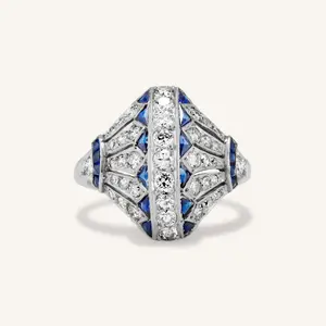 Edwardian-style rings, vintage cocktail rings, 1920s-style women's jewelry, vintage Art Deco-style jewelry