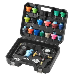 【Father's Day】VEVOR 28 pcs Universal Radiator Pressure Tester Kit,  Coolant Pressure Tester Kit with Manual Pump and Color-Coded Test Caps, Coolant Vacuum Refill kit for Cars Motorcycles Trucks Cooling System