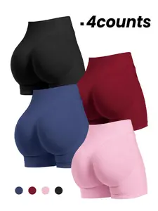 Women's Solid Color High Waist Boyshorts, Breathable Comfortable Seamless Panty for Daily Wear, Ladies Underwear for All Seasons, Solid Color Knicker, Breathable Panties