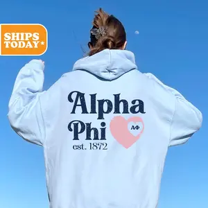 Alpha Phi Sorority Sweatshirt | Alpha Phi Sorority Letters | Greek Gifts | Sorority Merch | APHI Oversized