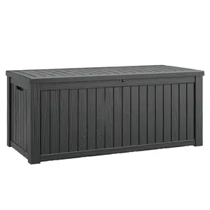 180/230/260 Gallon Outdoor Storage Deck Box for Patio Furniture Cushions Garden Tools，Waterproof，Doubles as Table or Seating