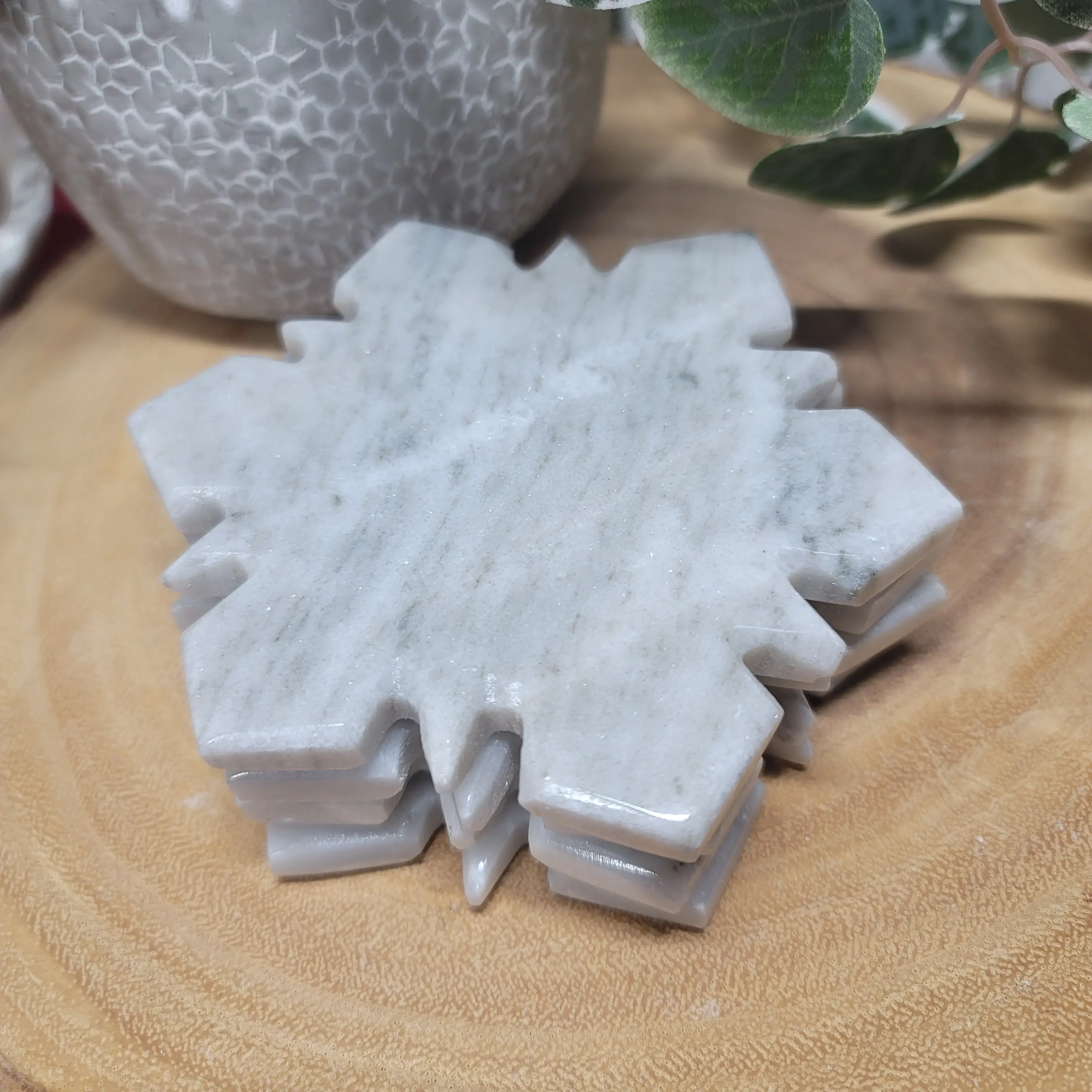 Marble Snowflake Coaster Set of 4 - Mexico | 003