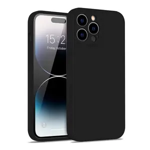Minimalist Solid Color Phone Case for iPhone 15 Pro Max 15 Pro 15 Plus 15, 1 Count Liquid Silicone Protective Cellphone Shockproof Case for iPhone 14 Pro Max 14 13 12 11 & iPhone 16 Series