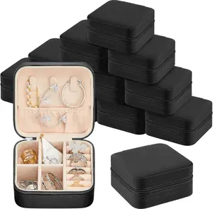 2026 Mini ewelry Case,PU Leather Travel Jewelry Organizer Box, Portable Jewelry Organizer Box,Bridesmaid Gifts for Women Girls,for Womens Rings Earrings Necklaces Bracelets，1Pcs