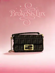 Pre-owned FENDI Baguette Mini Bag in Brown FF Zucca Monogram Canvas & Gold Tone Hardware