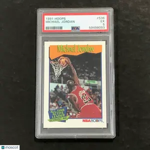1991 Hoops #536 Michael Jordan PSA 5 EX Bulls