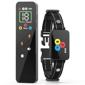 Black Heaflex 4-in-1 Dog Training Collar – Electric Shock,Vibration,Buzzer & LED Light – 3300ft Range,IPX7 Waterproof,TP-C Rechargeable Low Voltage – Anti-Bark,Anti-Bite – Safety Lock – Professional Trainer Choice