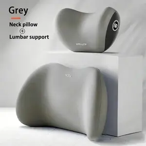 Car Driving Car Pillow Set Neck and Waist Black Foam Neck Pillow Memory Lumbar Pillow