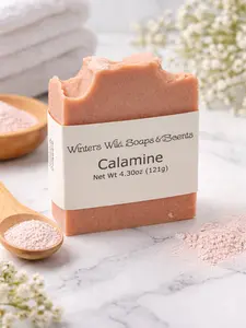 Calamine Aloe Bar Soap Net Wt. 4.30oz 121g Natural Skin Care with Calamine Powder Colloidal Oats & Aloe Vera Juice