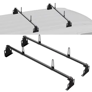 VEVOR Trailer Ladder Rack, Summervibes,Summervibes, 60" 2 Crossbars Ladder Roof Rack, Heavy-duty Steel Van Roof Ladder Rack, 500 lbs Capacity Van Ladder Rack, Fit for Universal Truck Roofs