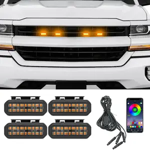 LED Front Grille Light For Chevrolet Silverado 1500 2500 3500 Car Daytime Running Light Wheel Eyebrow Lamp Offroad 12V led Light for Car