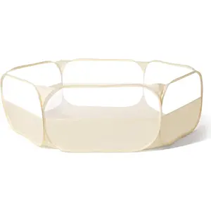Foldable Large Pop Up Ball Pit for Toddlers, Kids Play Tent Crawl Ball Pool Playhouse with Storage Bag, for Boys Girls Dogs Cats Ferrets Indoor Outdoor, Beige