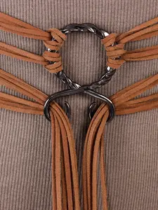 Women's Medieval Long Rope Knot Belt, Nordic Witch Style Knotted Waistband, Viking Renaissance Clothing Accessory, Halloween Wedding Party Vintage Belt