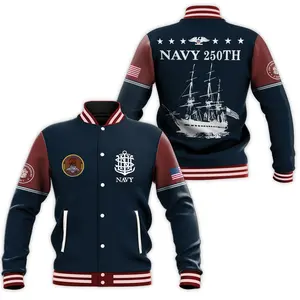 Midshipmen 250th Anniversary Uniform Baseball Jacket, Unisex Baseball Jacket, Varsity Style Sport Coat, Casual Street Fashion