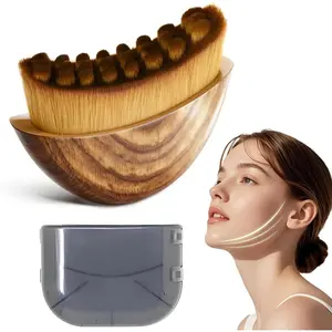 New Lymphatic Contour Face Brush Dry Brushing Face Massager for Lymphatic Drainage Neck Chin & Jawline Sculpting Ergonomic Skin Fit Design to Reduce Puffiness Relieve Fatigue
