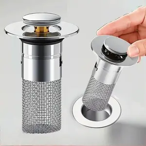 Universal Bathroom Sink Plug Pop-Up Drain Filter, Anti-Clog Insect-Proof Hand Basin Strainer, Essential Plumbing Accessory, Plumbing Tool