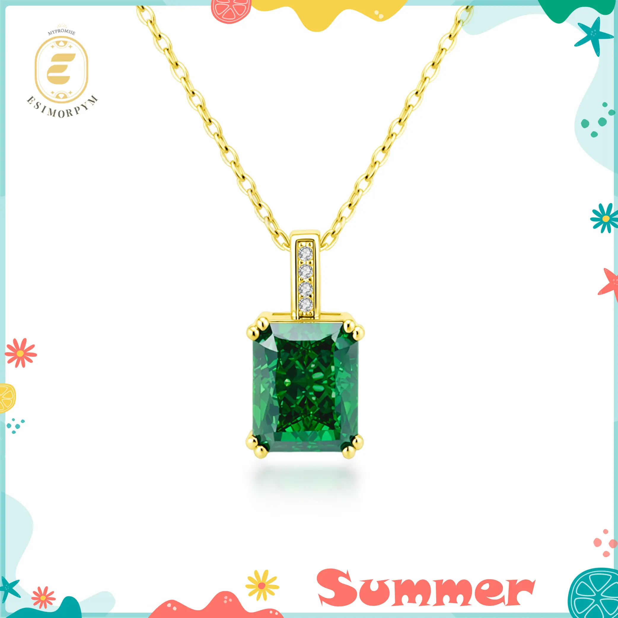 Luxurious Square Pendant Necklace Silver-Plated Cubic Zirconia Jewelry Birthday Wedding Engagement Anniversary Valentine's Day Gift Daily Wear