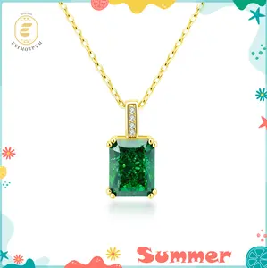 Luxurious Square Pendant Necklace Silver-Plated Cubic Zirconia Jewelry Birthday Wedding Engagement Anniversary Valentine's Day Gift Daily Wear