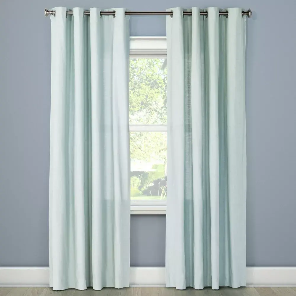 1pc Light Filtering Solid Window Curtain Panel - Threshold