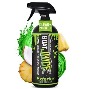 Boat Juice Exterior Cleaner & Protectant - 2in1 Water Spot Remover with SiO2 Ceramic Sealant - Pina Colada Scent - Marine Detailing Spray for Gelcoat - 32oz