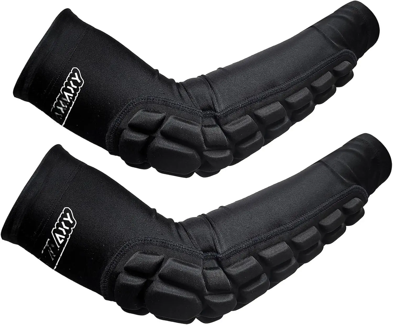 Padded Elbow Forearm Sleeves 2 Pack Compression Crashproof Arm Pads for Football Basketball Volleyball Soccer