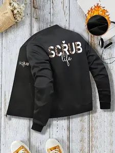 Women's Halloween Print Fleece Lined Zipper Fitted Long Sleeve Jacket Coats, Casual Fashion Sweatshirt Top for Fall & Winter, All Seasons Wearable