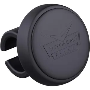 Steering Wheel Knob, Suicide Knob for Steering Wheel, Premium Silicone Finish Steering Wheel Spinner, Simple & Easy Installation No Tools Required - Fits Cars, Trucks, Buses, Boats, (Black)