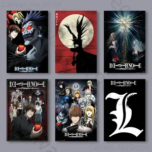 Canvas Jax Decor Death Note Light Yagami L Canvas Poster High-Quality HD Print Wall Art for Bedrooms Living Rooms Dorms Ideal Gift for Teens