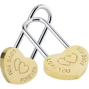 1 PC Love You Forever Lock Heart Padlock Wish Lock Without Key for Lovers Wedding, Valentines, Anniversary, Travel, Valentines Day
