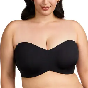 HSIA Shay Multiway Plus Size Unlined Non-padded Seamless Minimizer Strapless Bra for Big Busted Women with No Slip Silicone Strips and Detachable Straps - Womenswear
