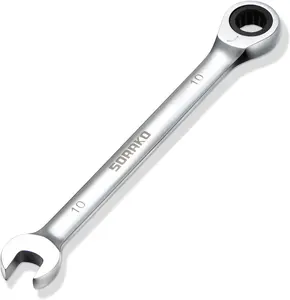 Ratcheting Combination Wrench(10mm/13mm/15mm/18mm/21mm), Chrome Vanadium Steel Gear Wrench, Industrial Grade Cr-V Steel Gear Spanner, Household Garage Tools(Metric) wrench set Multifunction Precision Heavy Duty Hardware Handle