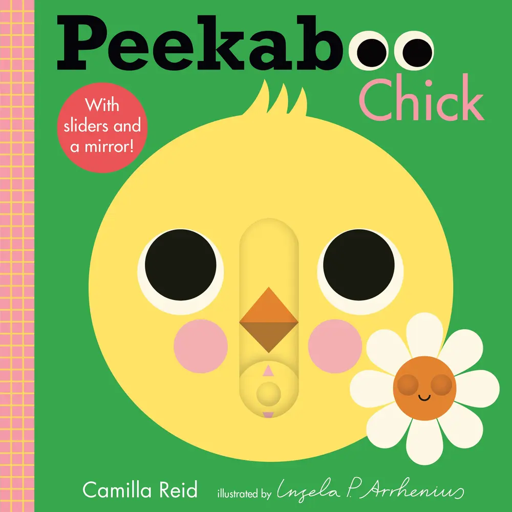 USED Book - Peekaboo: Chick: (An Interactive Board Book for Babies & Toddlers with Mirror & Sliders to Push, Pull, or Turn. Cute Artwork Includes a Duck, Flowers, by Reid, Camilla (Board book) - english