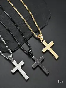 High-Quality Anti-Allergy Stainless Steel Cross Pendant Necklace, Cross Necklaces, Unisex Prayer Jewelry, Perfect Gift for Friends, Son, Daughter, Christmas, Graduation, Birthday, Valentine's Day