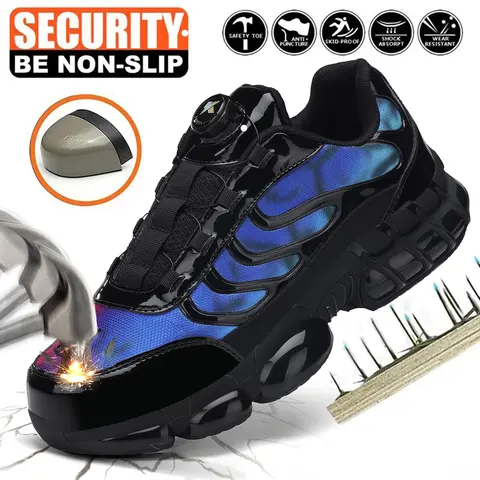 Steel Toe Shoes for Women Men Wide Non Slip Composite Work Sneakers Indestructible Comfortable Safety Tennis Shoes Lightweight Breathable Construction Sneakers