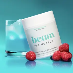 Beam Pre-Workout — 20 Servings for Energy, Focus & Endurance (Blue Raspberry Flavor)