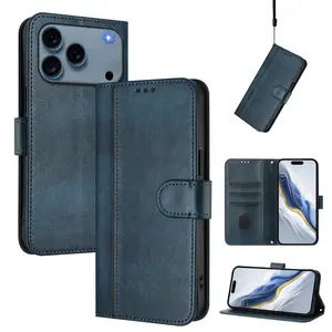 For iPhone 17 Air Retro Leather Protective Phone Wallet Case For iPhone 11 12 13 14 15 16 17 Pro Max 16 15 Plus 16E Stand Cover Card Slots