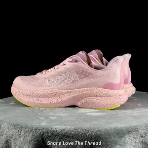 Lightweight Mesh Running Shoes - Soft Pink Base with Lemon Yellow Accents, Breathable Cushioned Sole for Daily Training