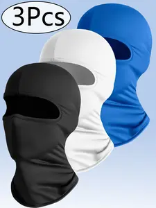 3Pcs Unisex Ski Mask for Men Women Balaclava Hood Skullies Beanies Outdoor Sports Cycling Hat Cycling Face Mask , Letter Colorful Print, Breathable Stretch Quick Dry Headband, Outdoor Sports Windproof Scarf, Letter Print Design