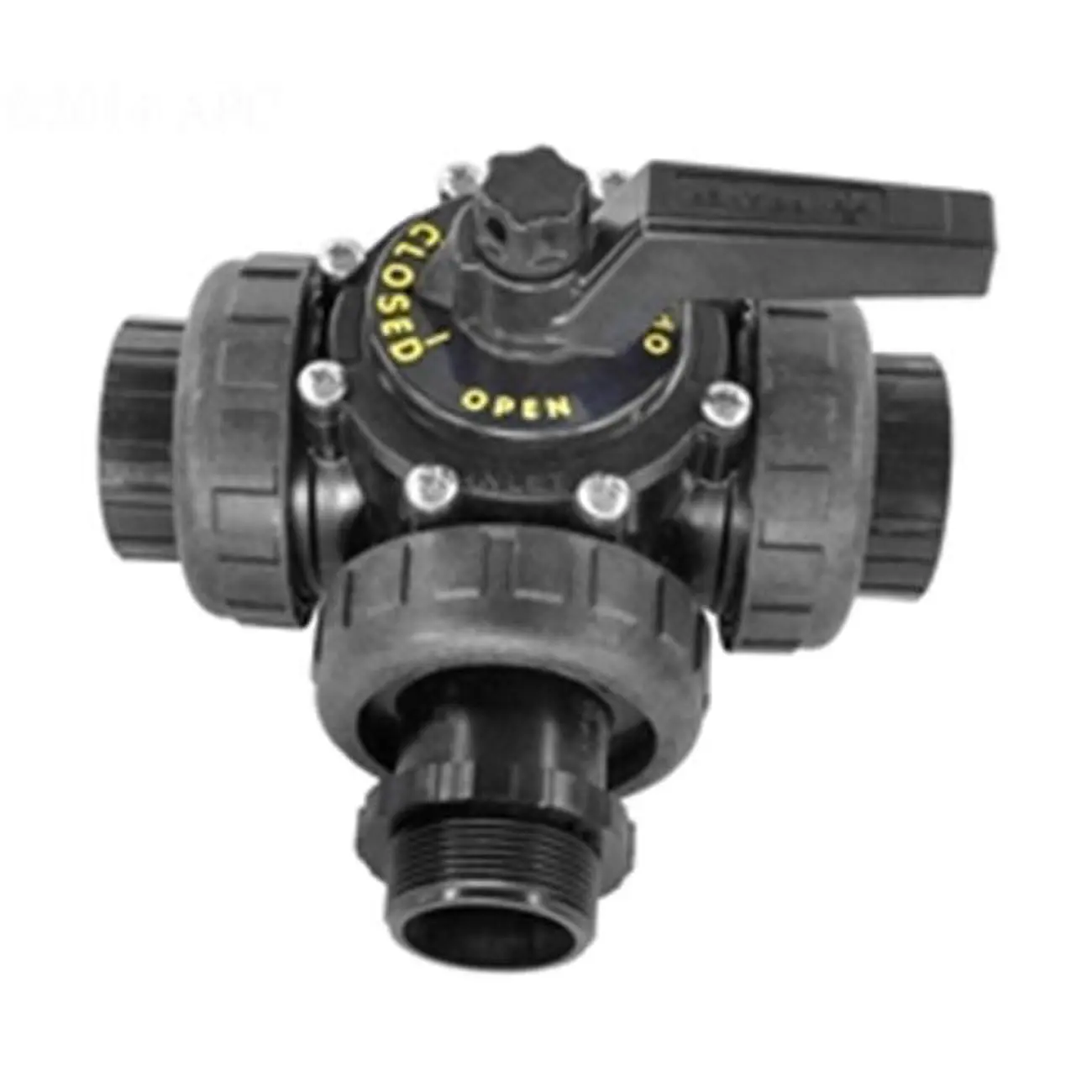 Praher Plastics PROV315FFMU 3-Way Union Valve - 1.5 Inches FPT x MPT 3-Port High Heat Valve with FPT Ports for Pool Plumbing, Spa Products, Assured for High Quality, Three Ways