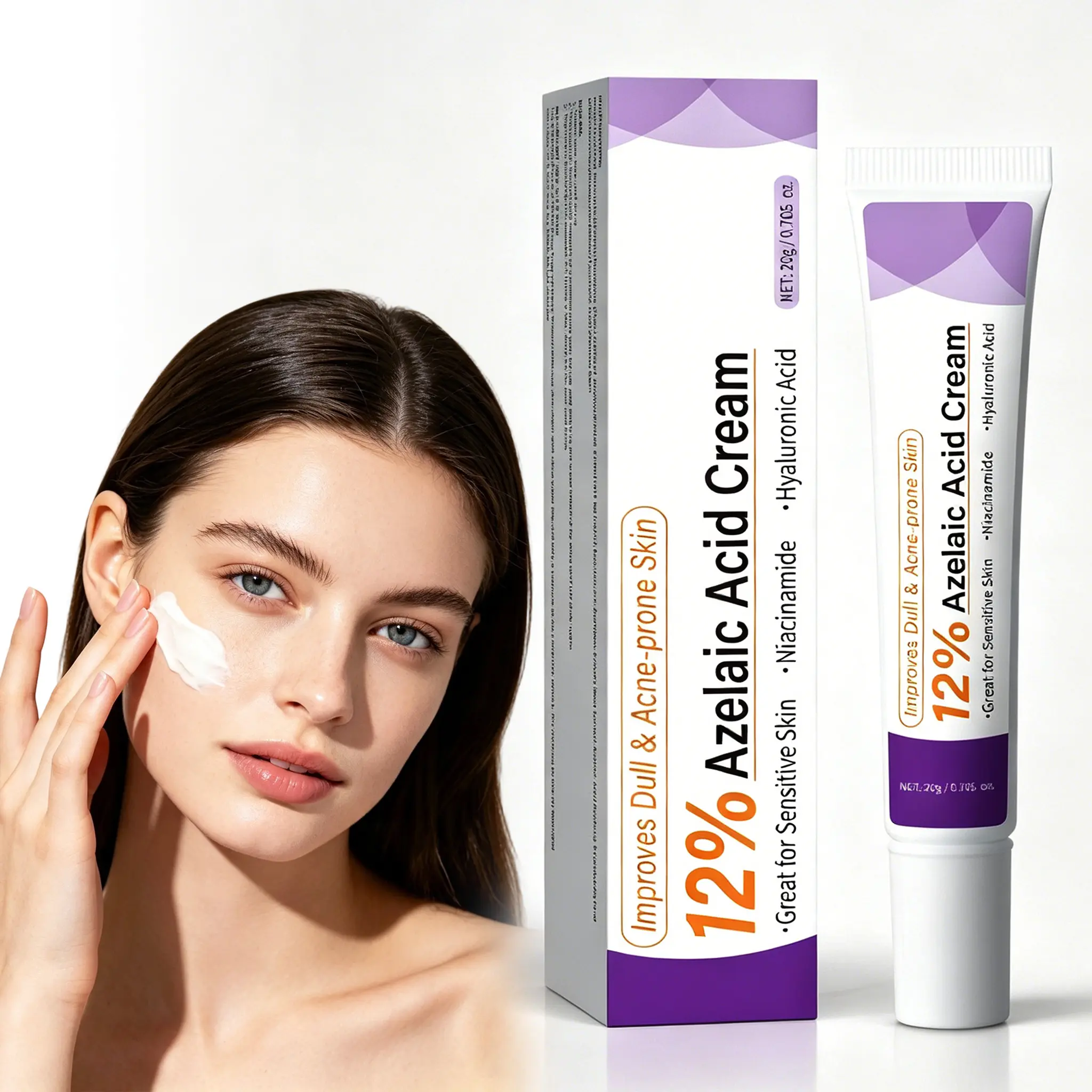 12% Azelaic Acid Face Moisturizer, Hydrating Face Cream, Hydrating Acne Remover, Blemish Relief, Face Lotion for Acne Prone and Oily Skin, Facial Skin Care Products for Women & Men