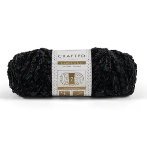 Braided Velvet Craft Yarn - Velvety Supply for Knitting, Crochet, DIY Toy Projects