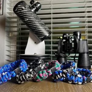 Paracord Survival Bracelet - Unisex Mixed Color Patterns - Not Suitable for Survival Purposes - Crafted from Paracord - Various Colors Available