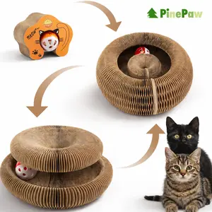 Flexible&Foldable Cat Toy, Cat Scratcher with Bell, Durable Cat Scrathcing Toy, Funny Interactive Pet Scratching Toy, Pet Supplies for Indoor Outdoor Use, Premium Pick